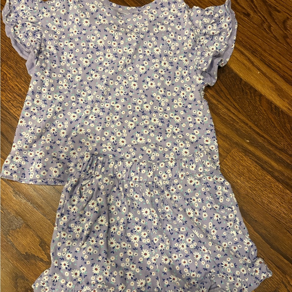 Gap - Floral Purple Top and Shorts Set